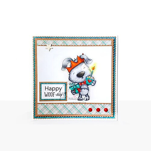 Fuzzypuff Scruff Birthday - clear Stamp set