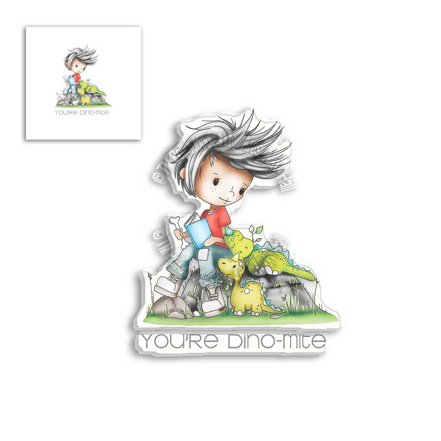 LITTLE DUDES DINOSAURS - Clear Stamp