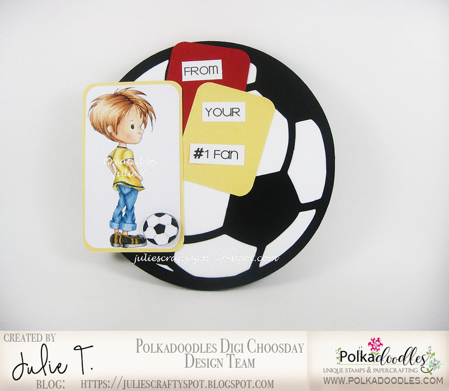 LITTLE DUDES FOOTBALL/SOCCER - Clear craft card making Stamp