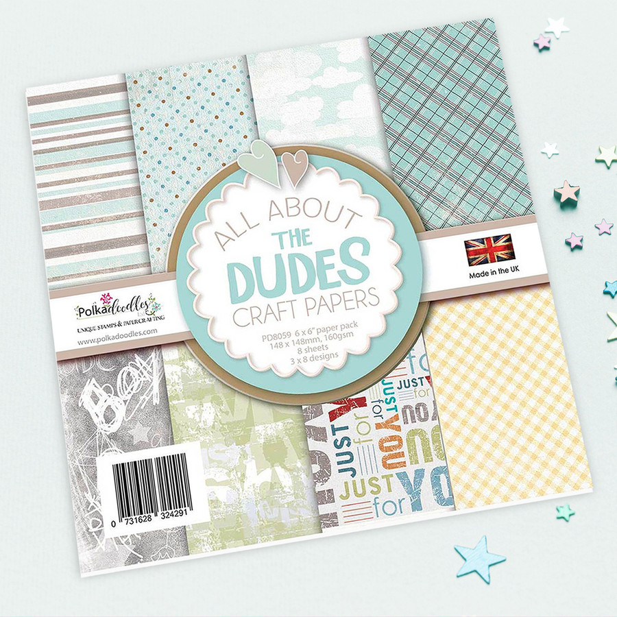 All About The Dudes Paper Pack 6 x 6"