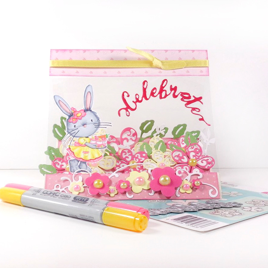 Fuzzypuffs Bunnita Spring Cake - Clear Stamp Set