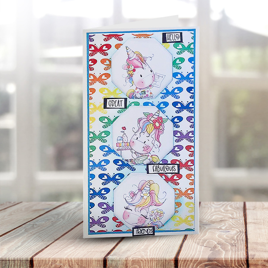 Cheer - Sparkle Unicorn digi stamp download