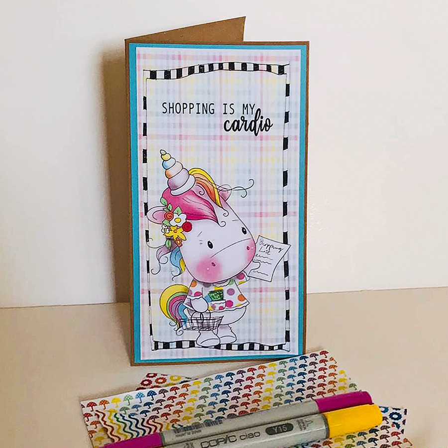 Coupon Day - Sparkle Unicorn digi stamp download with Cutting File