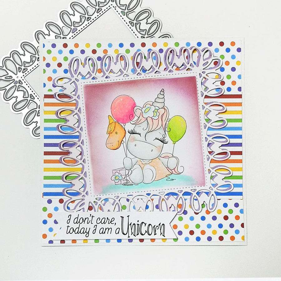 Special Time - Sparkle Unicorn COLOUR digi stamp download