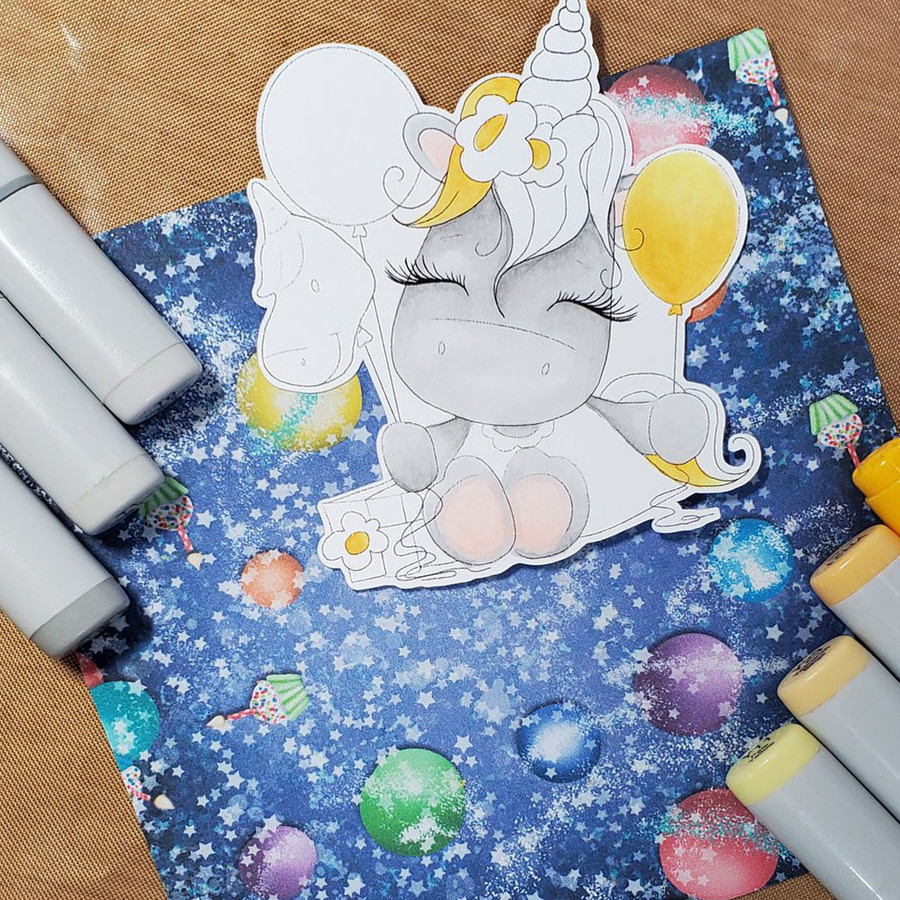 Special Time - Sparkle Unicorn digi stamp download