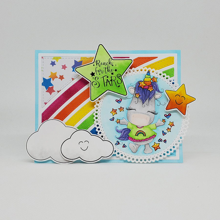 Sparkle Unicorn digital Stamps black/white - digital download bundle