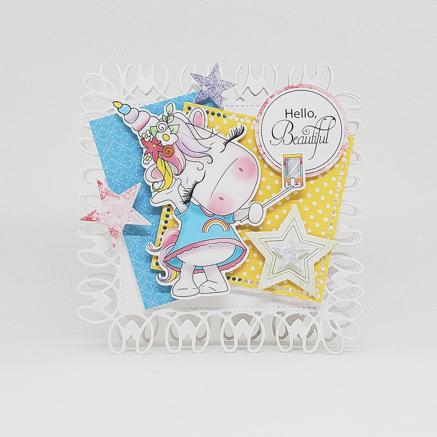 Sparkle Unicorn digital Stamps black/white - digital download bundle