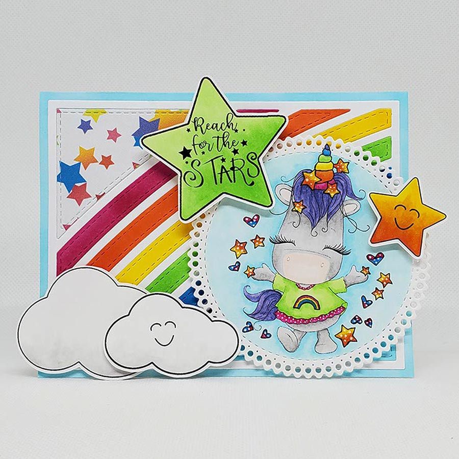 Sparkle Unicorn digital Stamps black/white - digital download bundle