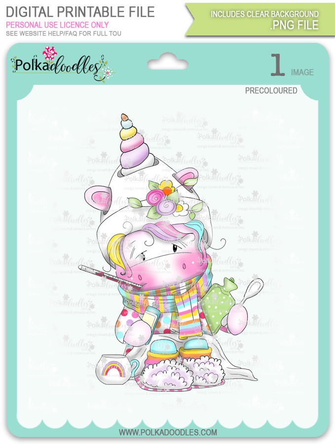 Sparkle Unicorn digital Stamps COLOUR - digital download bundle