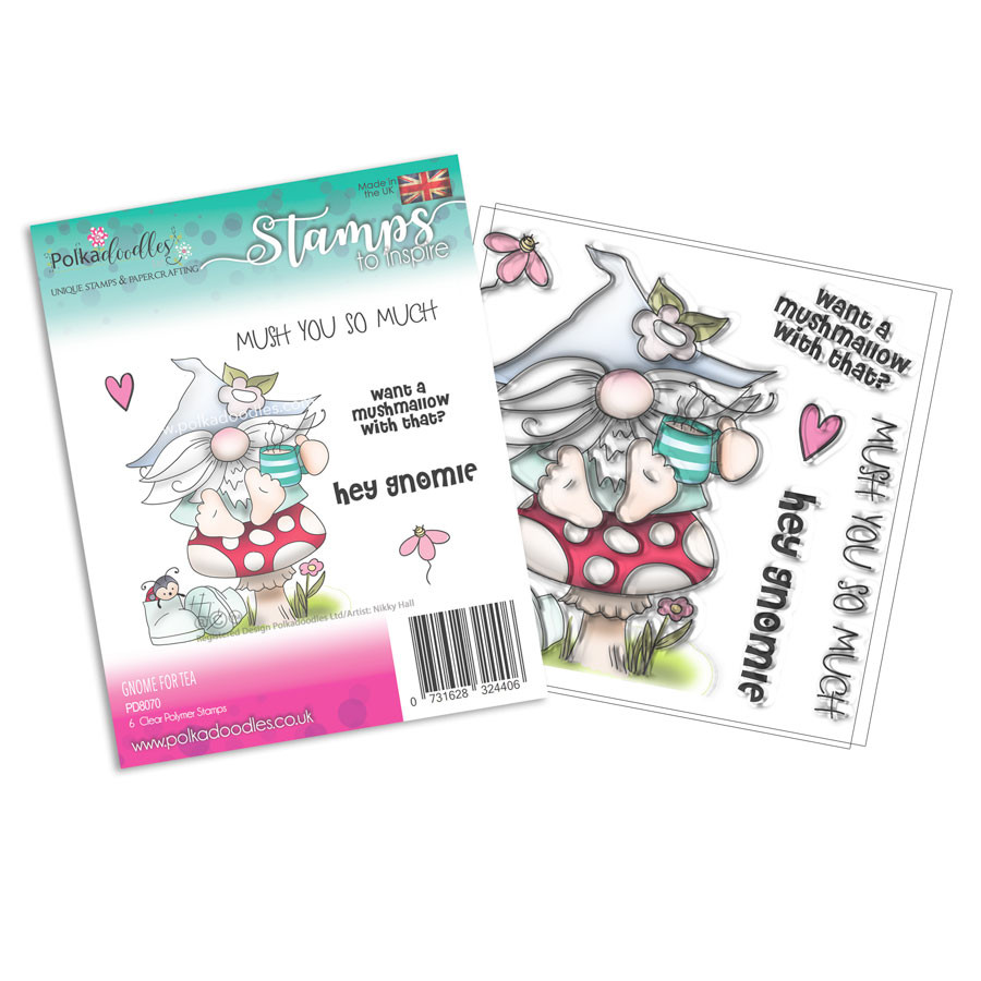 Gnome For Tea - 6 Clear Stamps