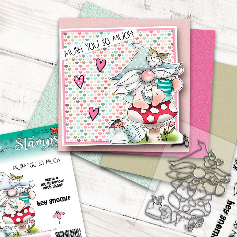 Gnome For Tea - 6 Clear Stamps