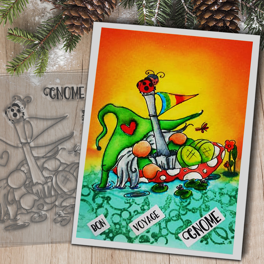 Gnome Voyage - 7 Clear Stamps