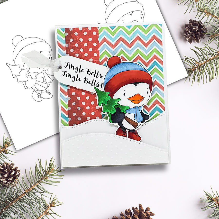 Waddy and Wanda Penguin - Bundle of digi stamps/with SVG/DXF Cutting Files
