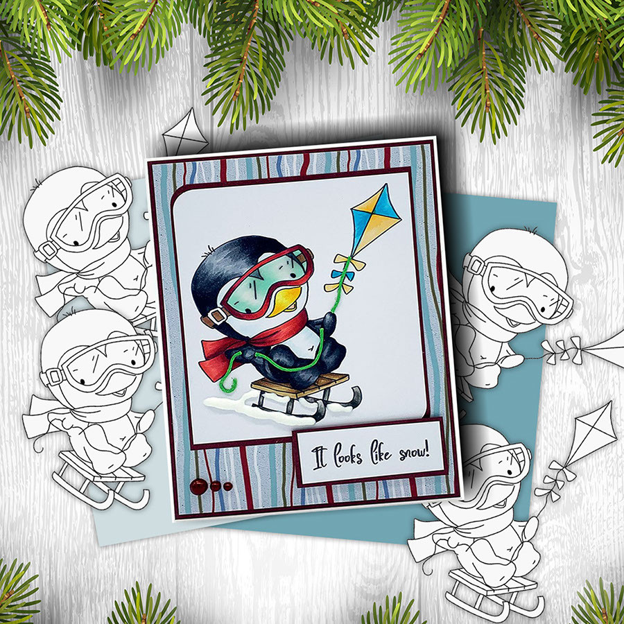 Waddy and Wanda Penguin - Bundle of digi stamps