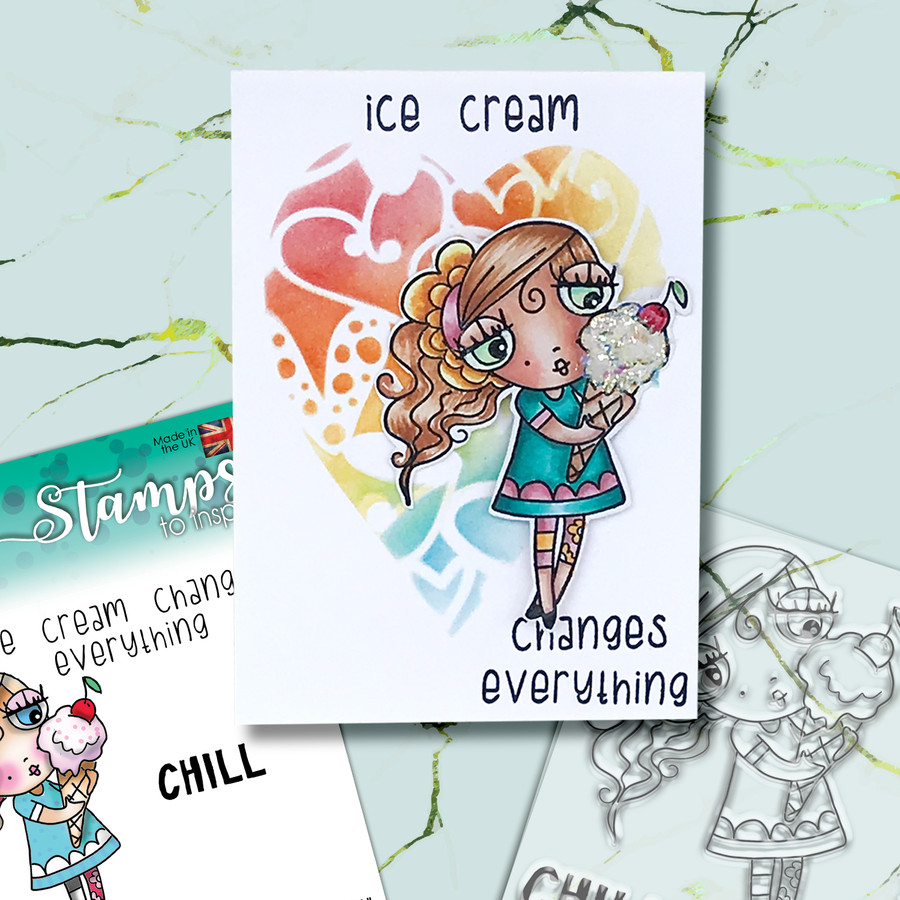 Weirdre Ice Cream Changes Everything - 3 clear stamps