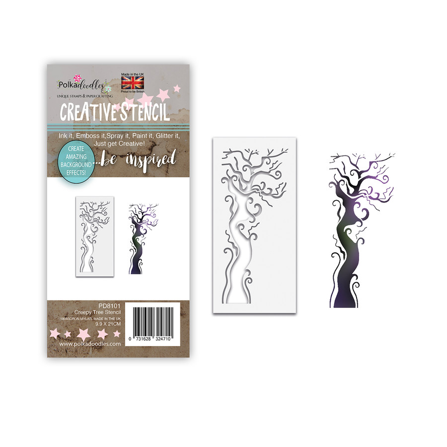 Creepy Tree halloween stencil