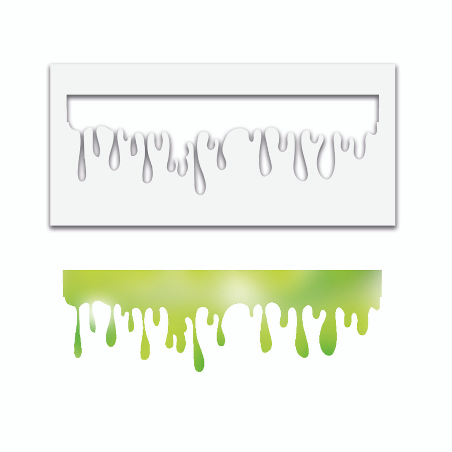 Grungey Slime halloween stencil