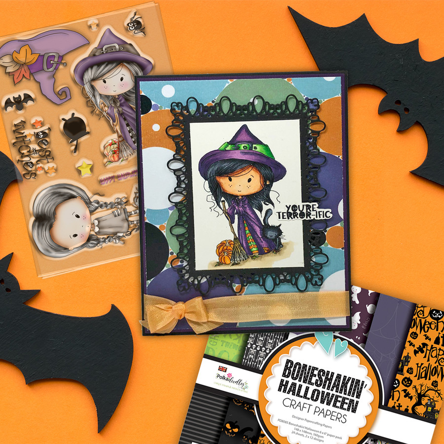 Boneshakin Halloween paper pack 6 x 6"