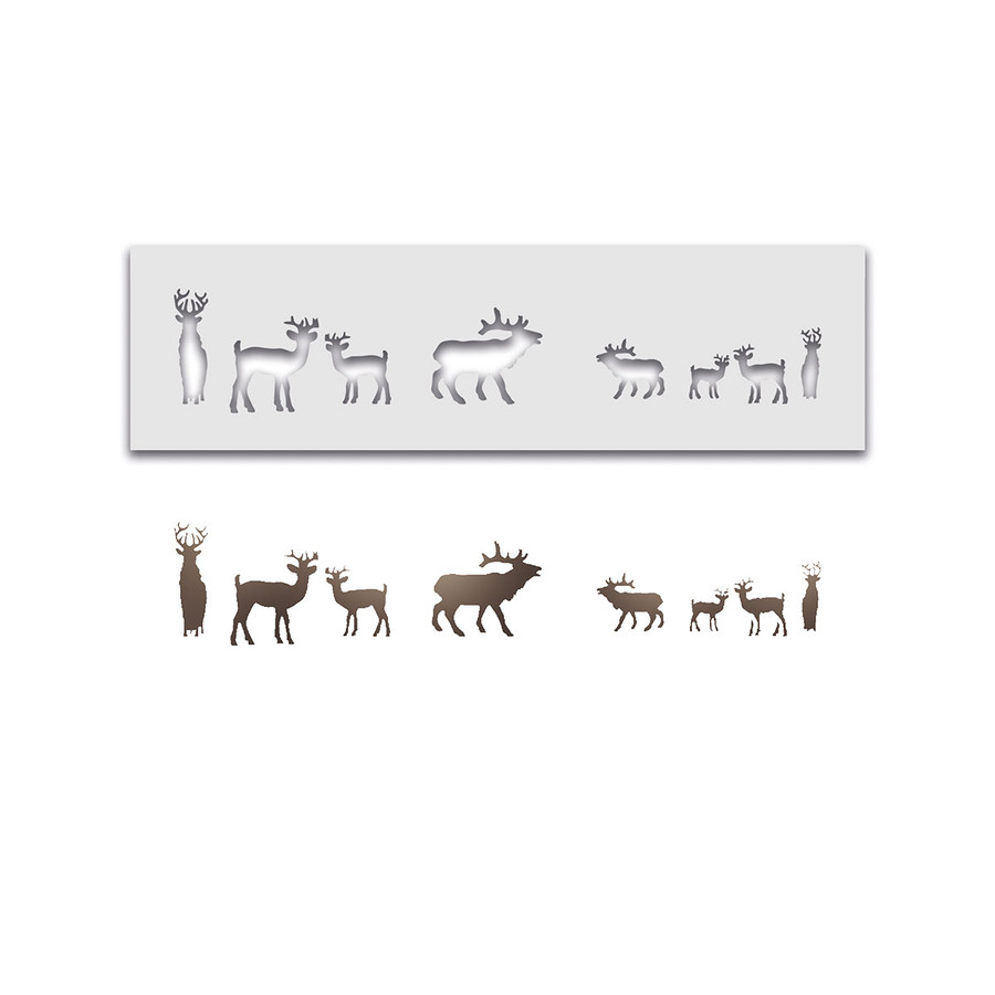 Christmas Holiday Deer layering stencil