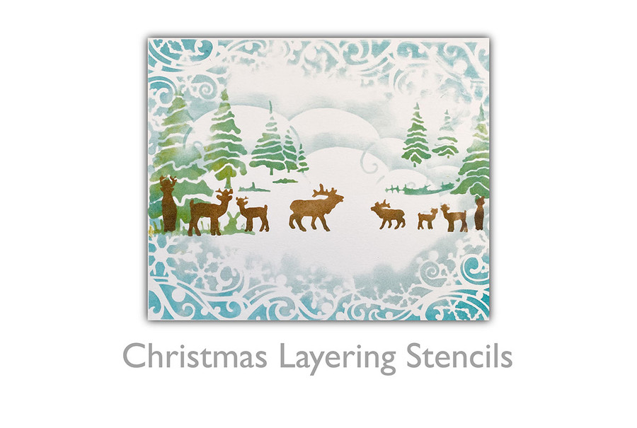 Snowflake Flurry Layering Stencil