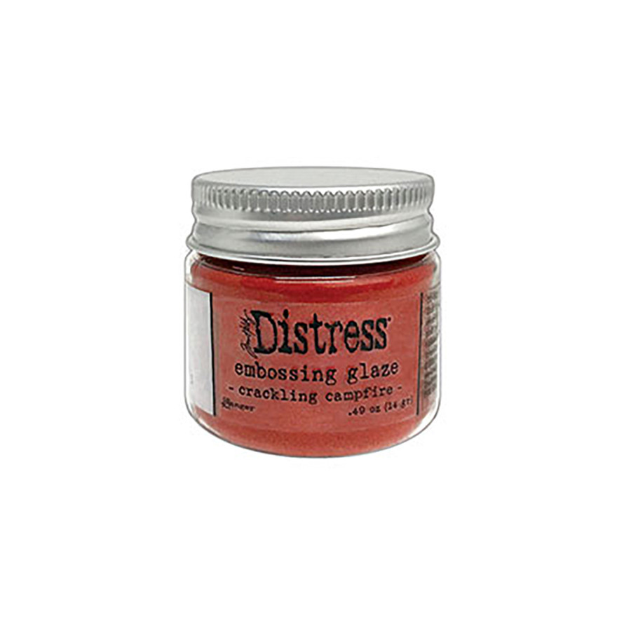 Crackling Campfire Distress¬¨√Ü Embossing Glaze -  translucent embossing powder ideal for layering on surfaces. Use with Distress Embossing Ink Pad, Embossing Dabber, and Embossing Pens.