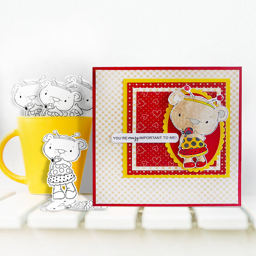 Too Cute Agnes Elephant & Bella Bear digi stamp & SVG/DXF Cutting File bundle