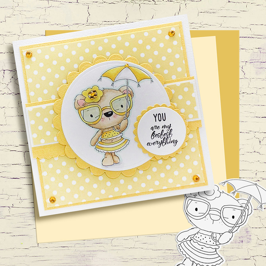 Too Cute Agnes Elephant & Bella Bear digi stamp & SVG/DXF Cutting File bundle