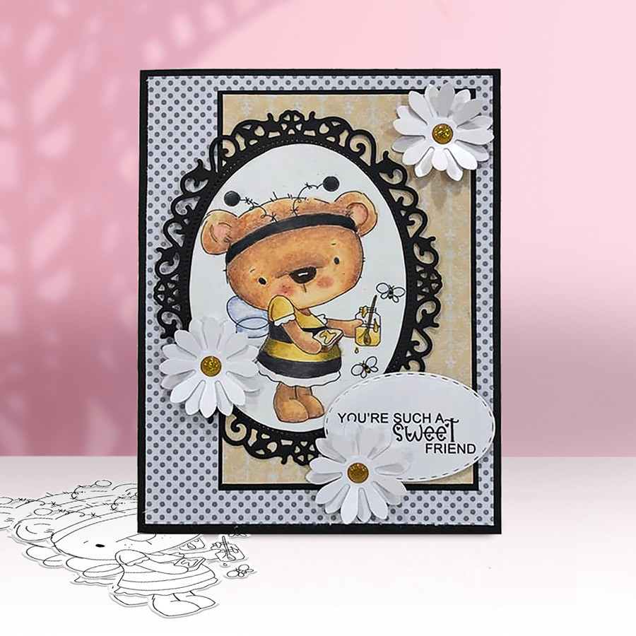 Too Cute Agnes & Bella PRECOLOURED digi stamp & SVG/DXF Cutting File bundle