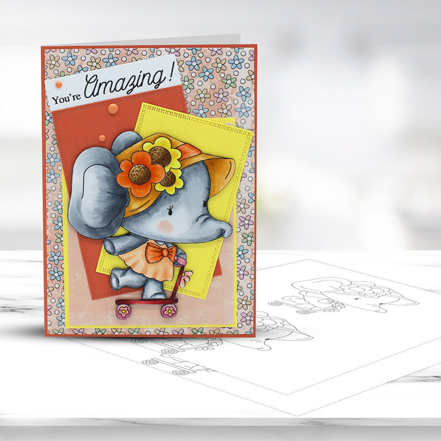 Too Cute Agnes & Bella PRECOLOURED digi stamp & SVG/DXF Cutting File bundle