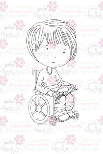 Ben In a Wheelchair digital stamp download