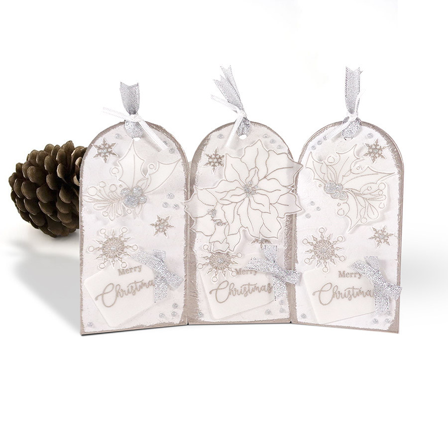 Merry Christmas Poinsettia Holiday stamp set (PD8093A)