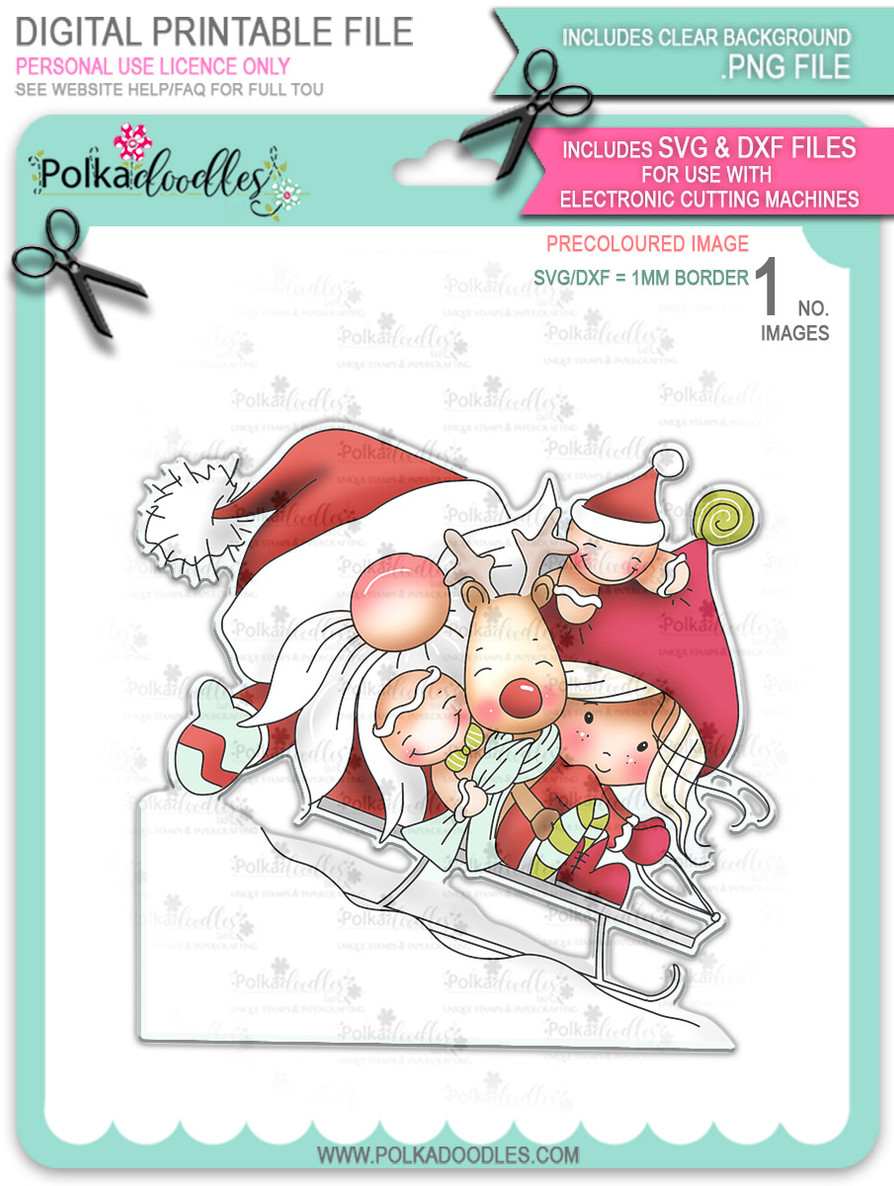 Hang on - precoloured Winnie North Pole download including SVG file