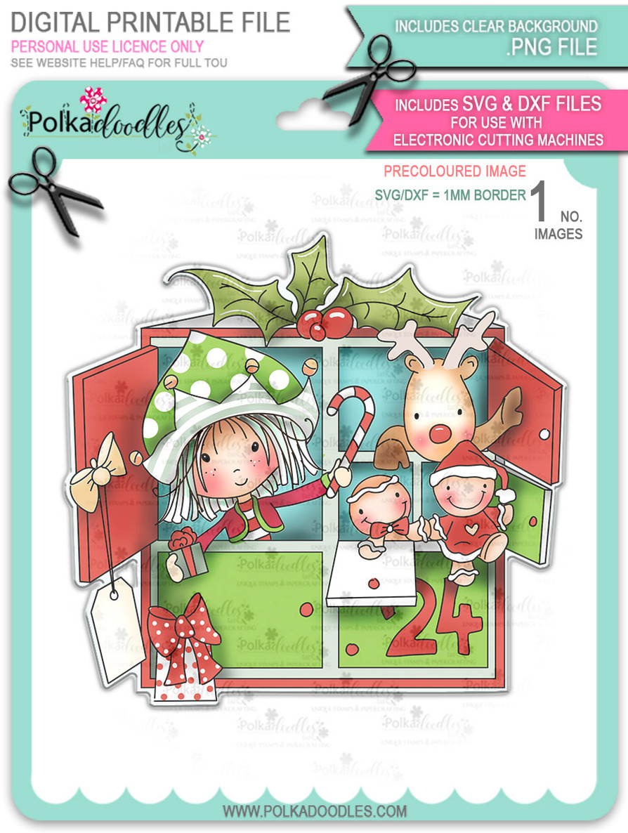 Winnie North Pole - Precoloured Bundle - digital stamp downloads including SVG file