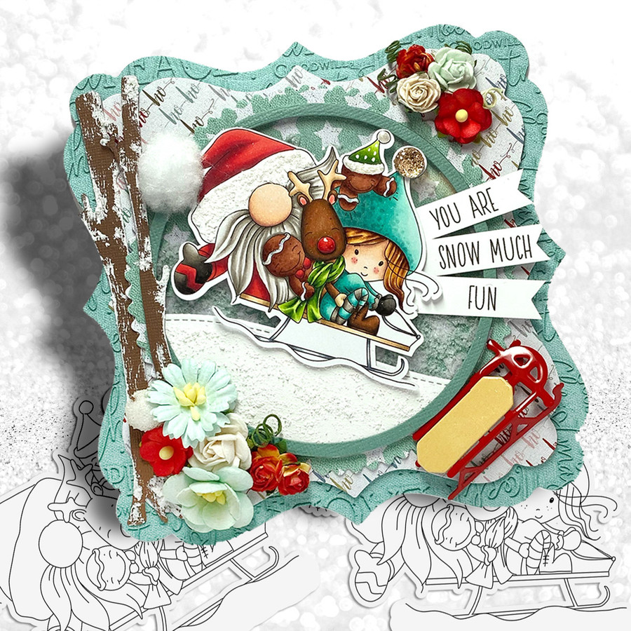 Winnie North Pole - Precoloured Bundle - digital stamp downloads including SVG file