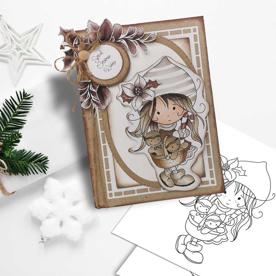Winnie North Pole - Bundle of digital stamp downloads including SVG file