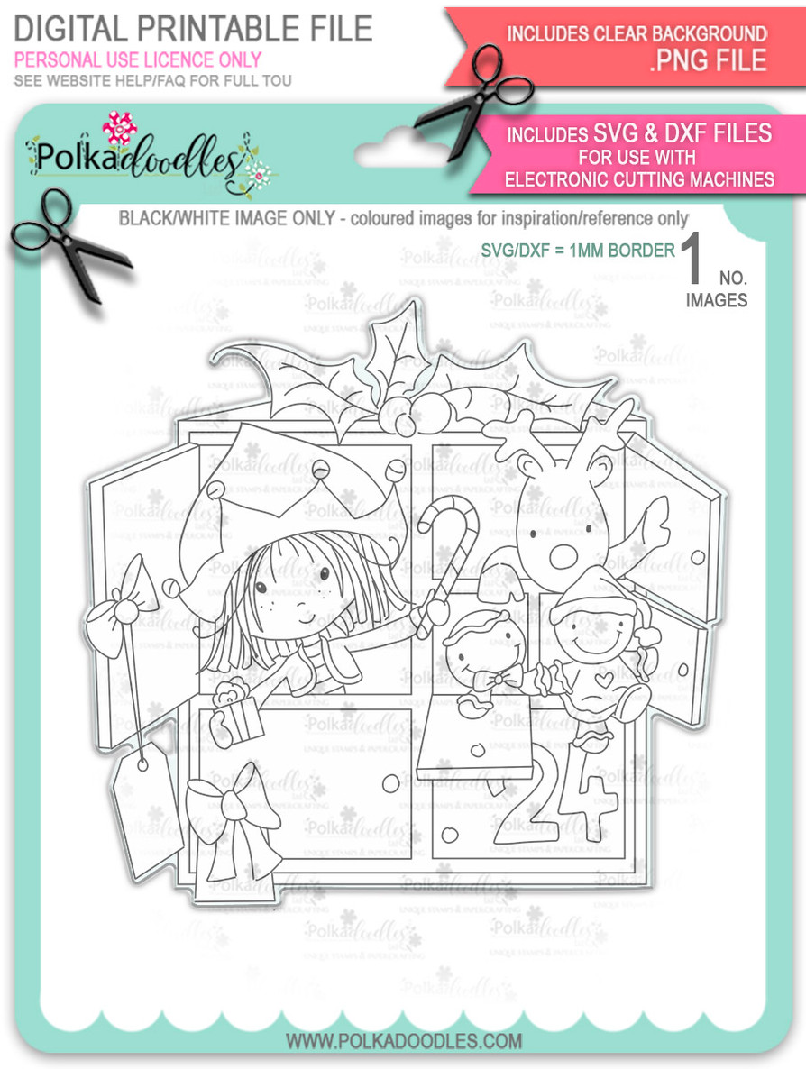 Winnie North Pole - Bundle of digital stamp downloads including SVG file