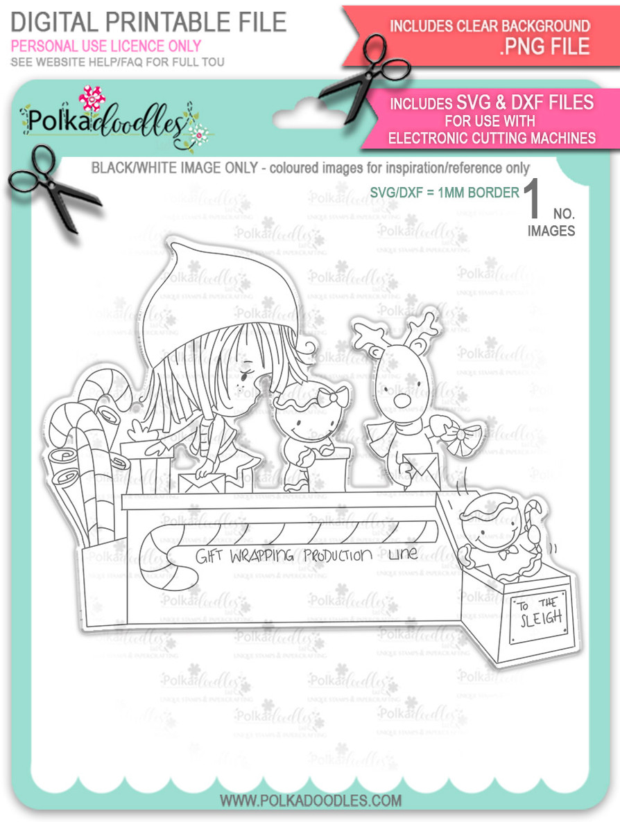 Winnie North Pole - Bundle of digital stamp downloads including SVG file