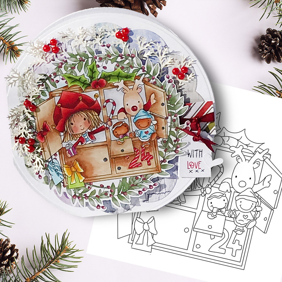 Winnie North Pole - Bundle of digital stamp downloads including SVG file