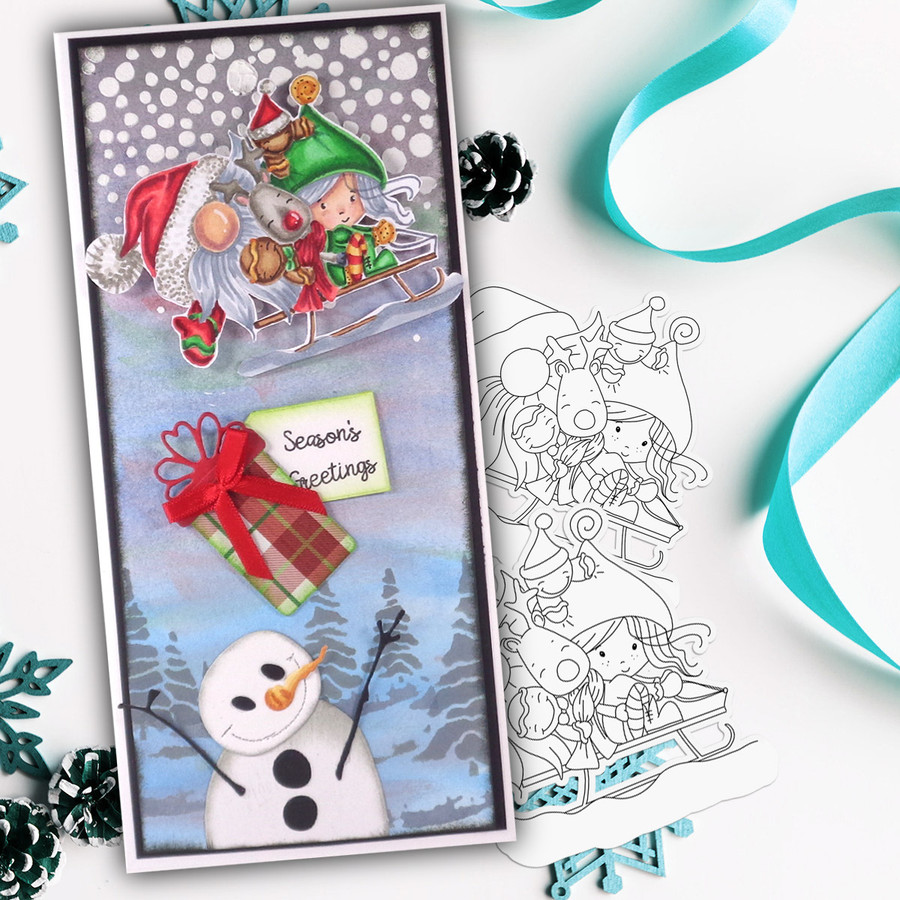 Winnie North Pole - Bundle of digital stamp downloads including SVG file