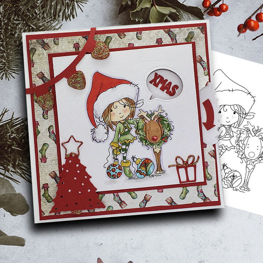 Winnie North Pole - Bundle of digital stamp downloads including SVG file