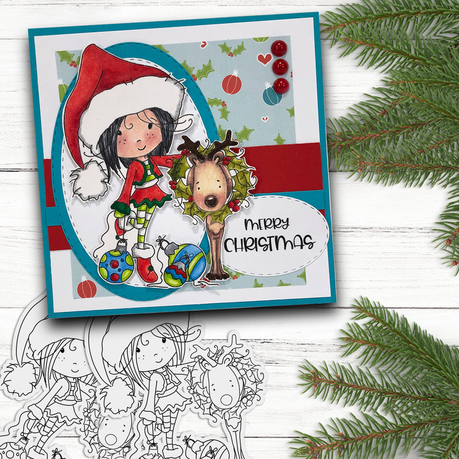 Winnie North Pole - Bundle of digital stamp downloads including SVG file