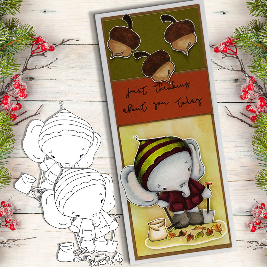 Too Cute Winter Wonders Bears & Elephants Bundle - precoloured Christmas Holiday Too Cute digital stamp downloads including SVG files