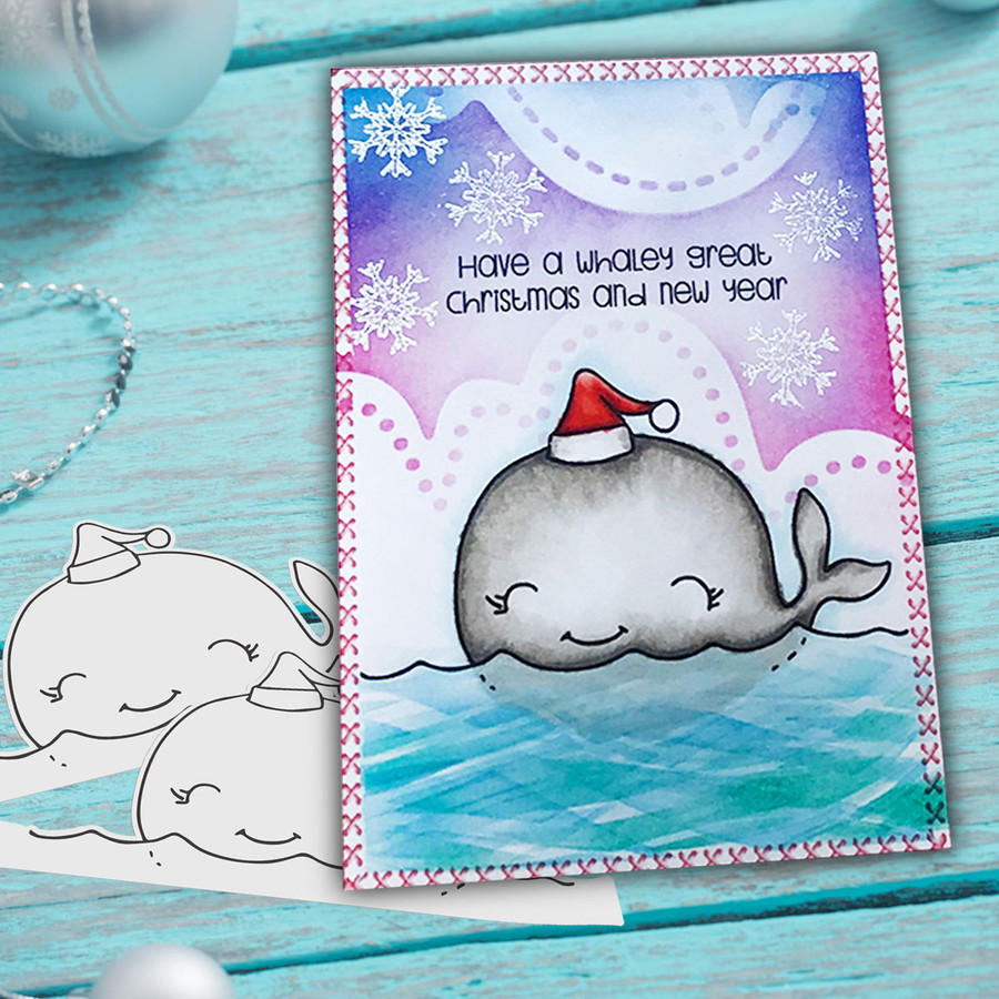 Too Cute Christmas Fishes Sentiments Bundle -  Holiday digital stamp downloads