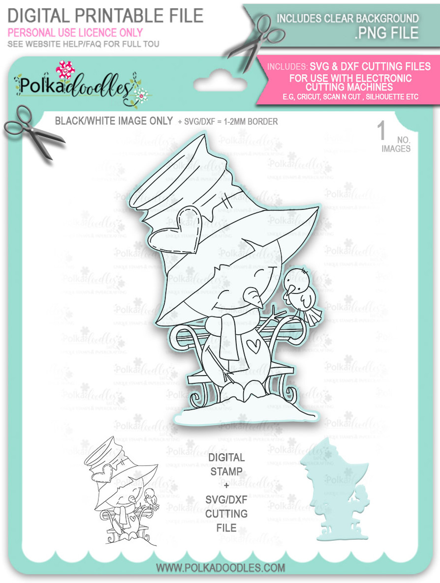 Sweet Tweets Too Cute digital stamp download including SVG file