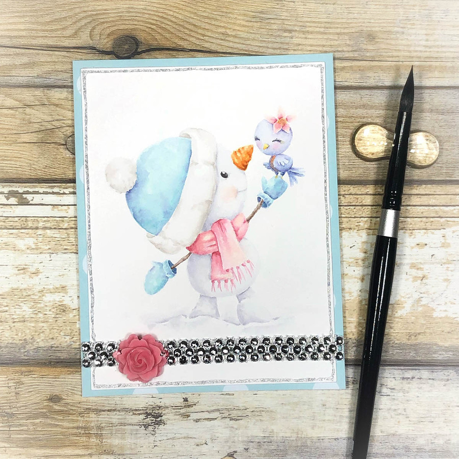 New Friends Snowman Too Cute digital stamp download including SVG file