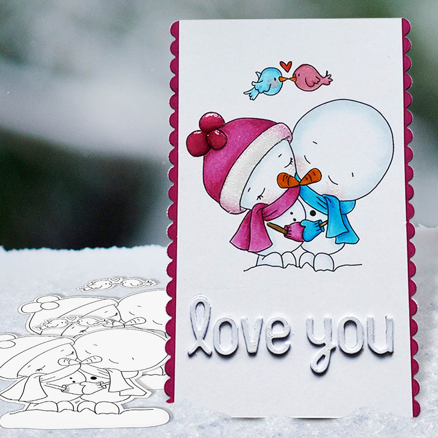 Frosty Winter Smiles Snowmen black and white BUNDLE - TOO Cute digital stamp download including SVG files