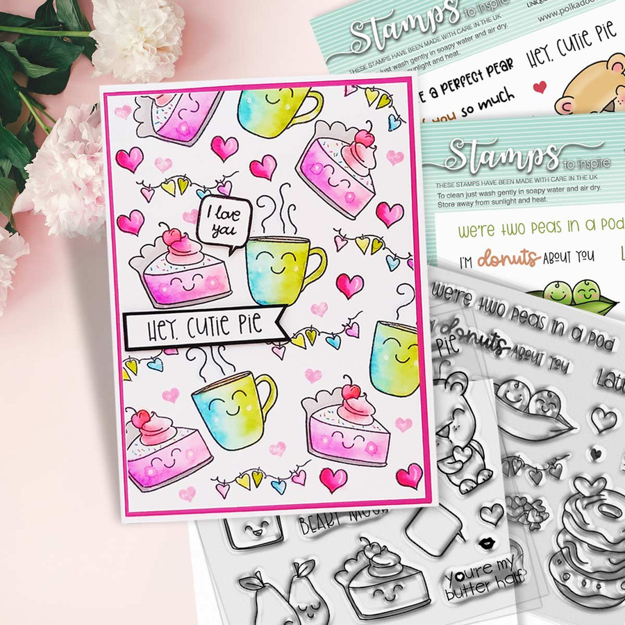 Cutie Pie 4 x 4" stamp set