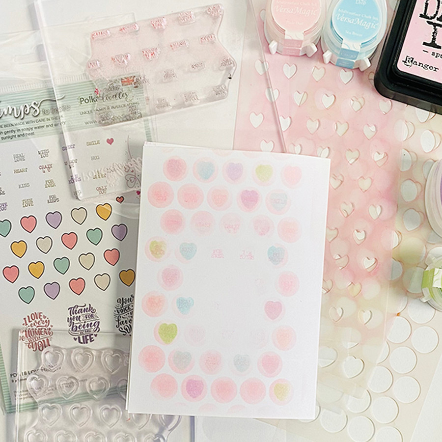 Love Hearts 4 x 6"/A6 stamp set (PD8118)