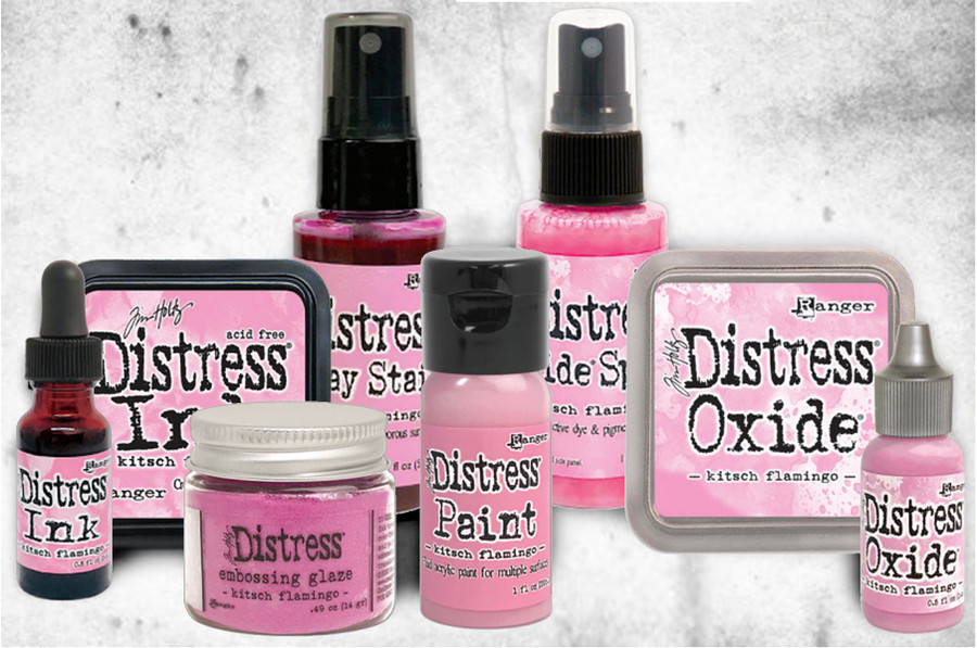 Kitsch Flamingo Distress Inkpad 3 x 3" - Tim Holtz