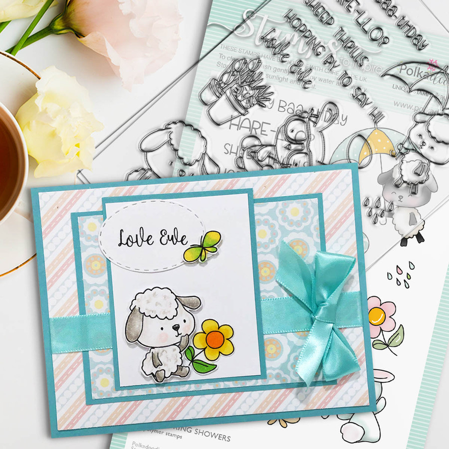 Spring Showers clear craft stamps 4 x 6"